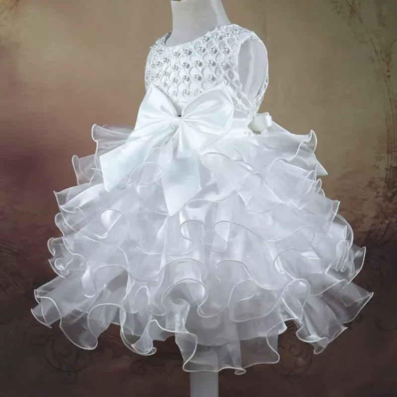 Tutu Beading Flower Baby Girl Dress - Tiny Glam