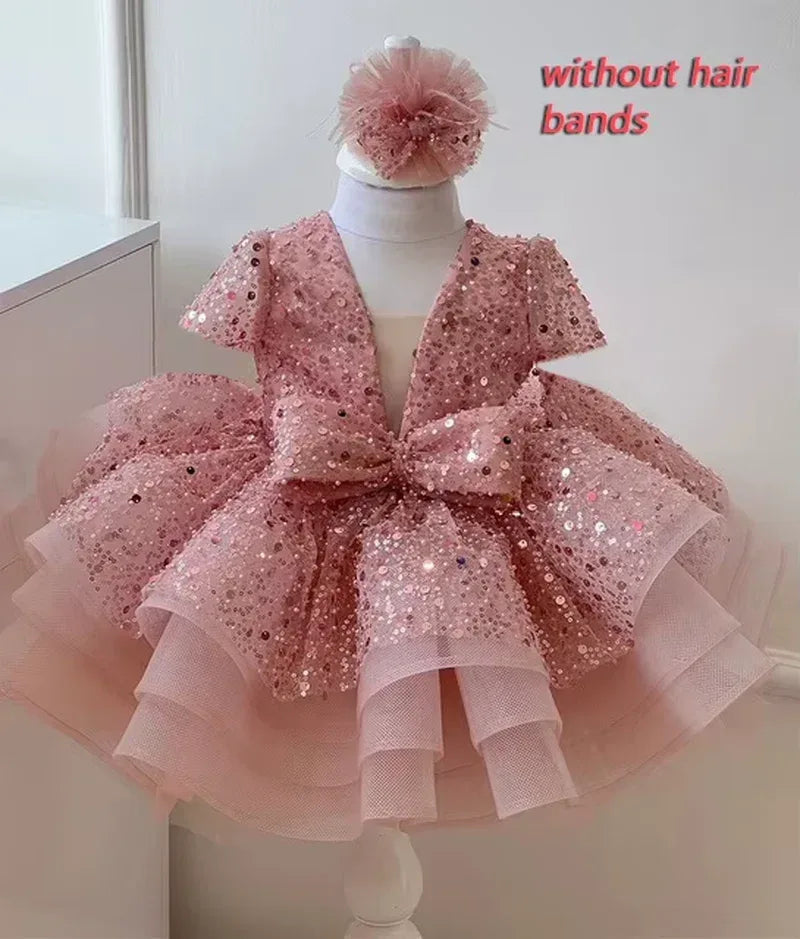 Princess Girls Sequined Ball Gown Party - Tiny Glam